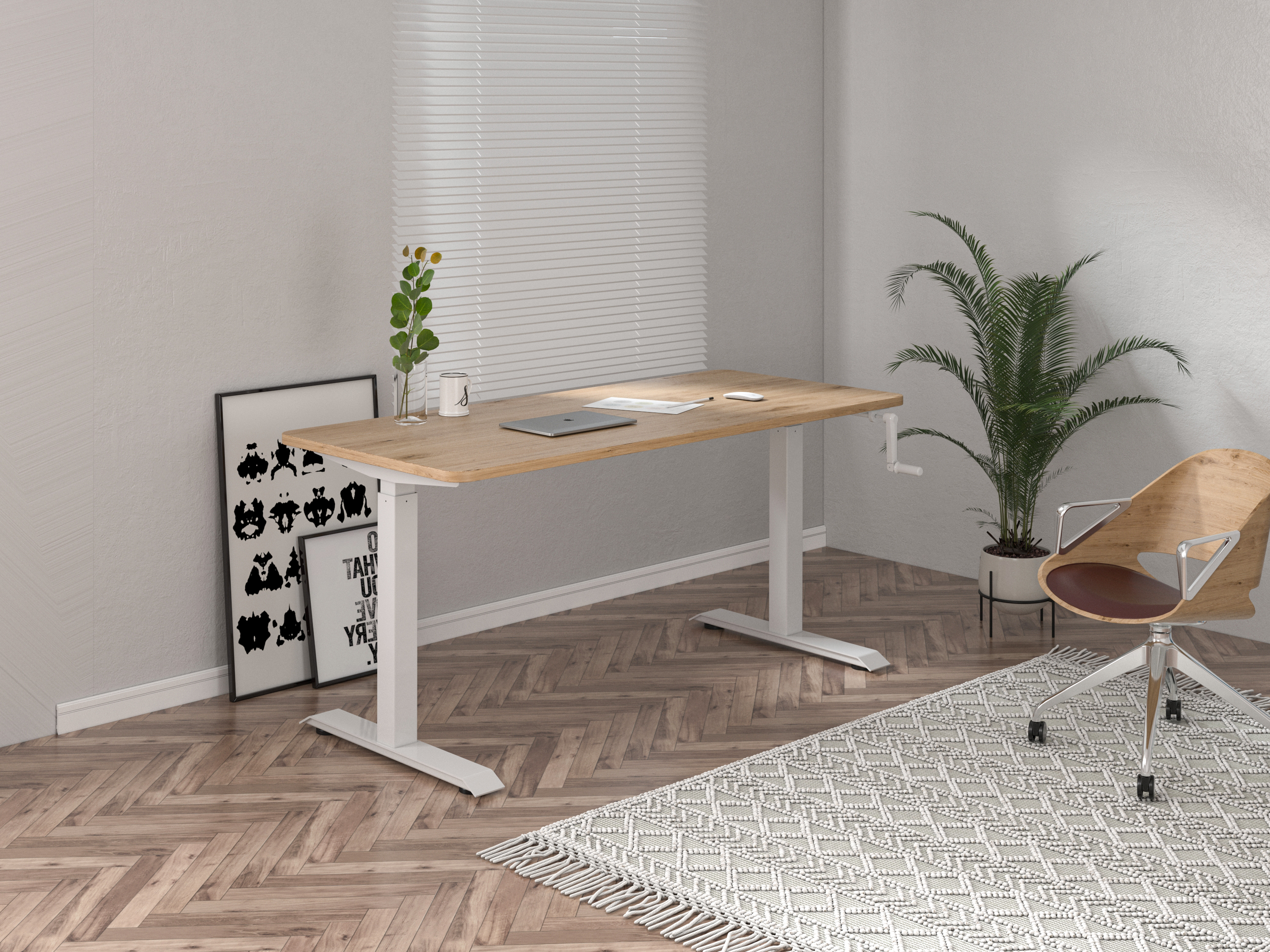 無(wú)須電源 靈活辦公 | omni手搖升降辦公桌