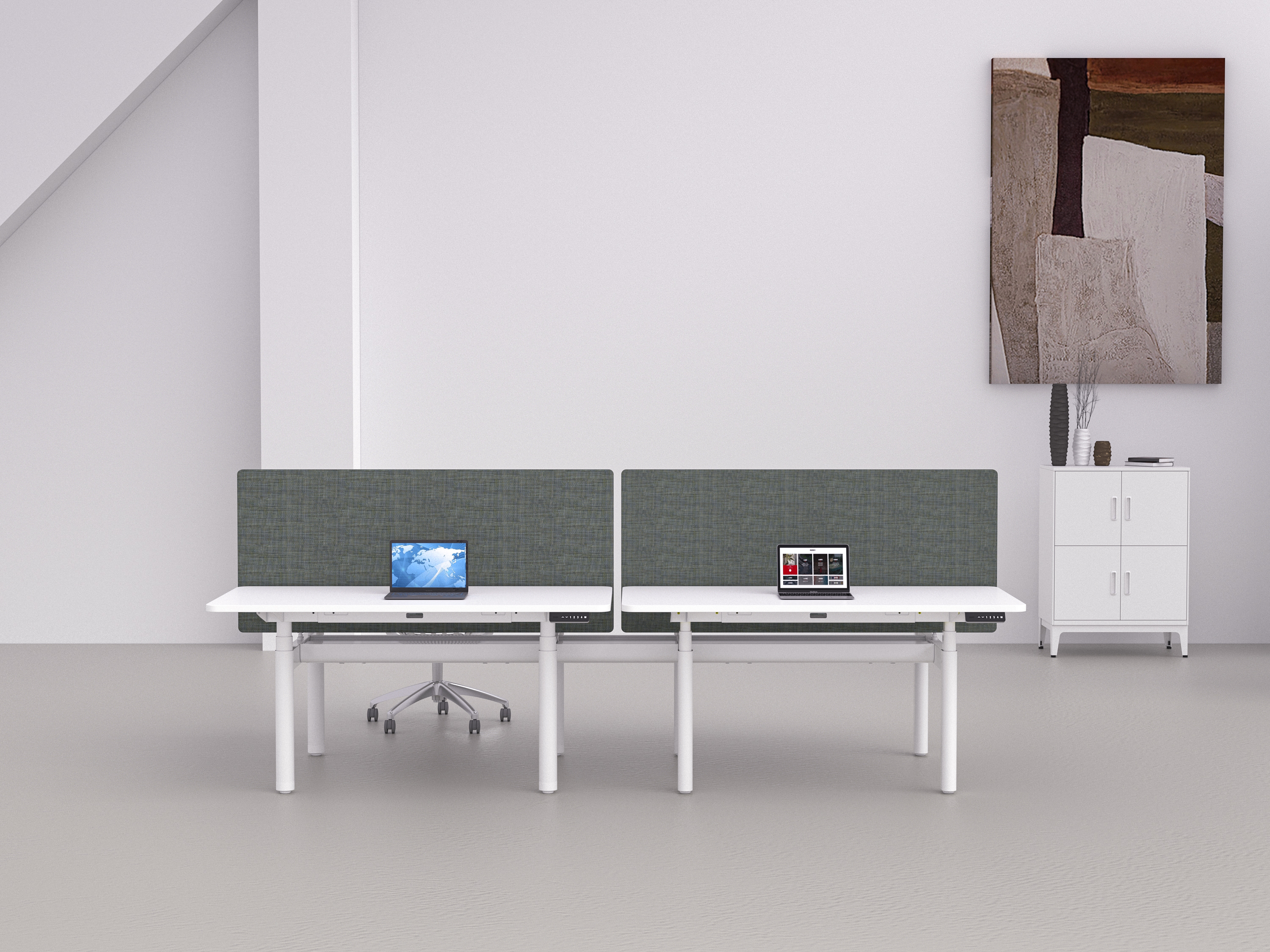 四人對坐升降辦公桌