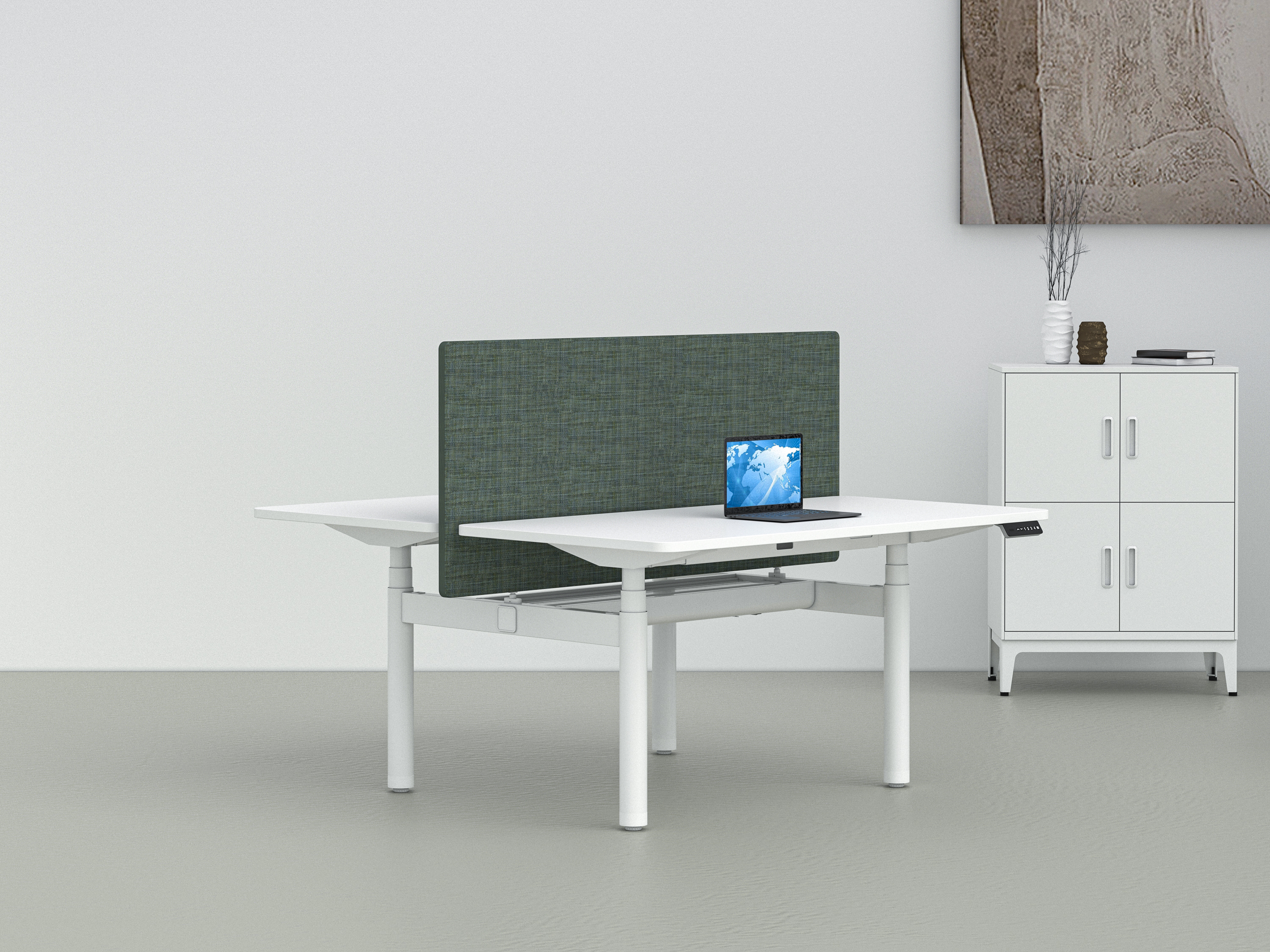 雙人對坐升降辦公桌